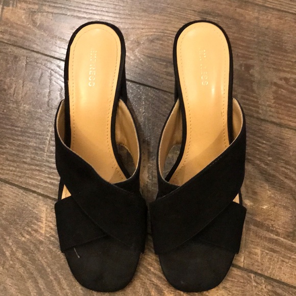 Express Black Suede Heels - Picture 2 of 3